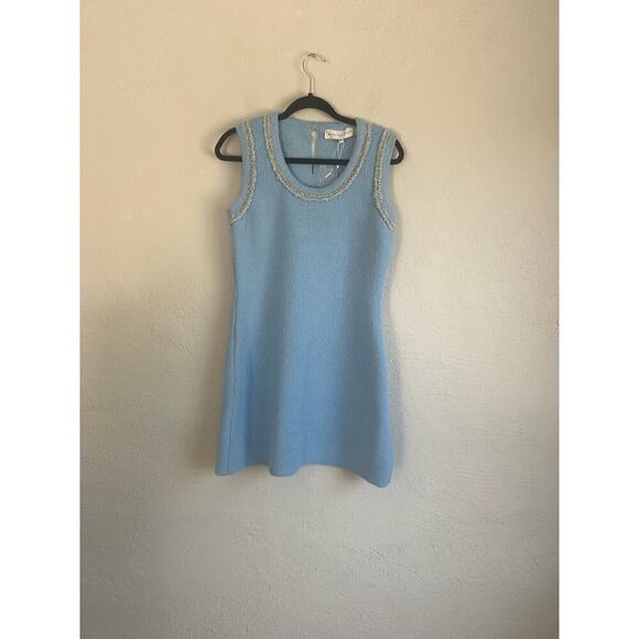 Anthropologie Endless Rose Woman Blue Endless Rose Chain Detail Knit Min… - Picture 4 of 12